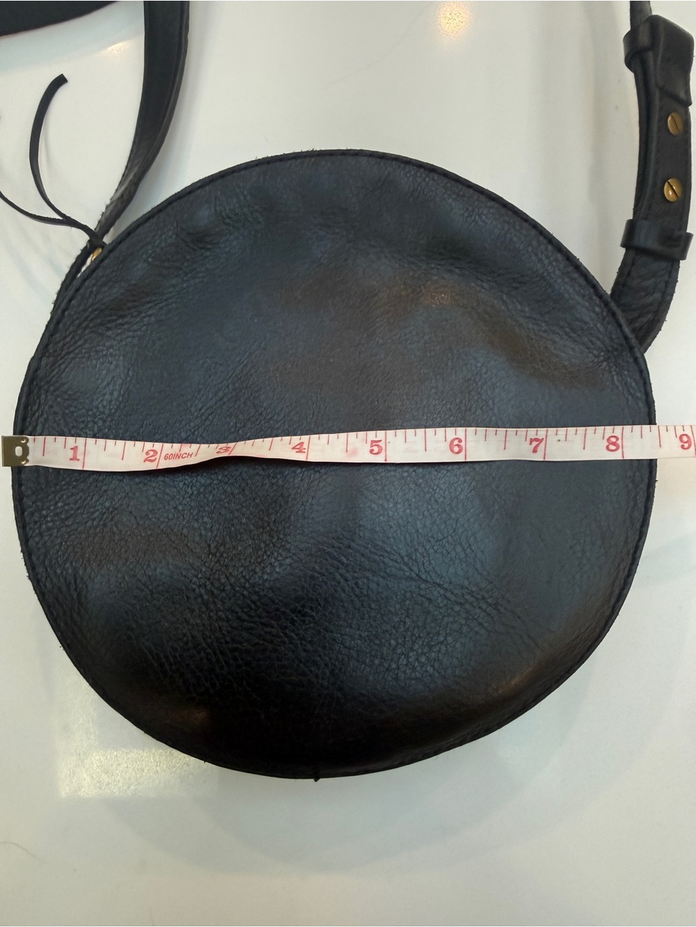 Madewell Black Leather Circular Crossbody Bag - Picture 14 of 16